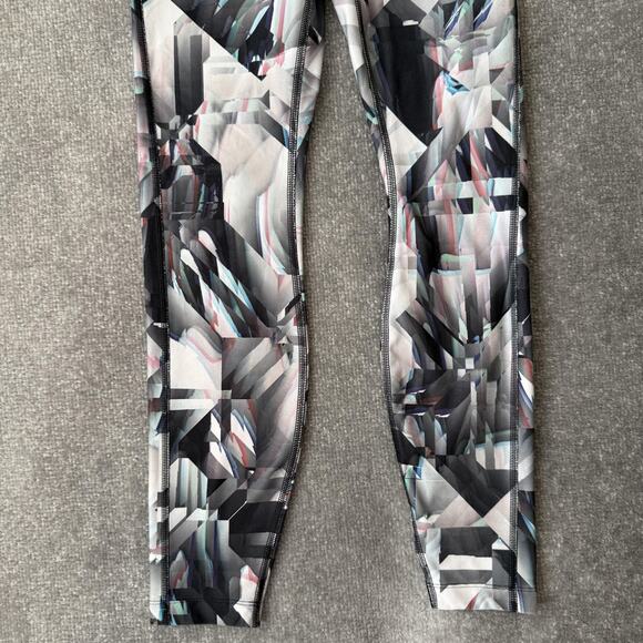 Nike Dri-Fit Legend Pant Womens Small Gray Geometric Athletic Leggings Running - Picture 3 of 13
